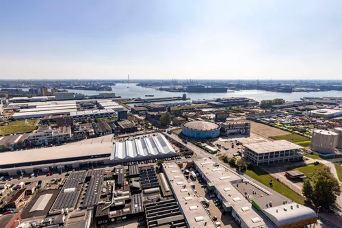 Aerial photo of Rotterdam's M4H area, part of the Rotterdam Makers District