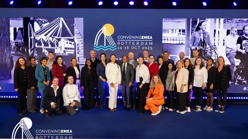 Group photo of the teams of PCMA EMEA, Rotterdam Partners and Postillion WTC