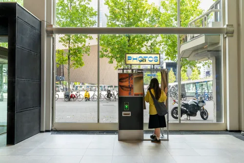 Photobooth inside Groothandelsgebouw, located next to Rotterdam Centraal station.
