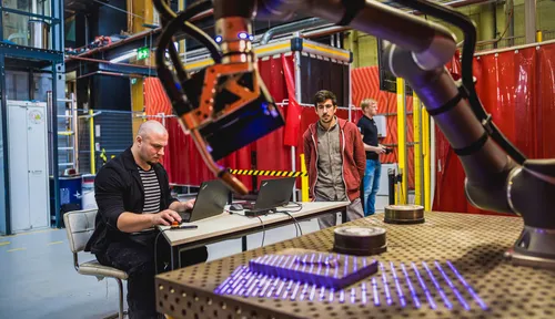 Photo: Entrepreneurs doing 3D printing at RAMLAB, RDM Rotterdam