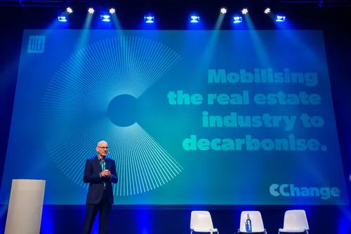 Photo of a keynote speaker at the ULI 2022 congress in Rotterdam