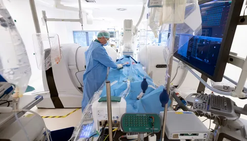 Photo of a medical procedure being conducted at Erasmus MC