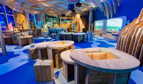 Een foto van de kindertentoonstelling Plons in het Maritiem Museum