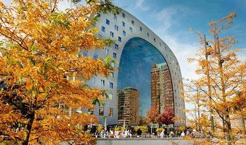 Photo of the Market Hall in Rotterdam in autumn
