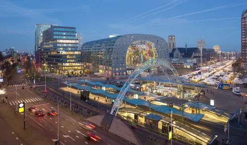 Photo of the Markthal by night