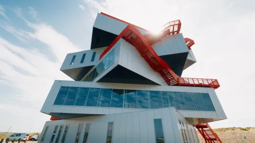 A view of Portlantis, unique architecture in Rotterdam.