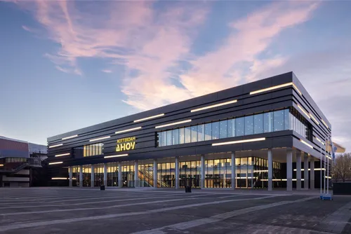 Photo of the Rotterdam Ahoy Convention Centre complex main entrance