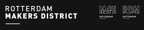 Logo bar with Rotterdam Makers District, M4H and RDM Rotterdam