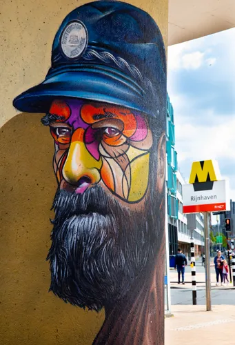 Een kunstwerk van Tymon de Laat bij Rijnhaven