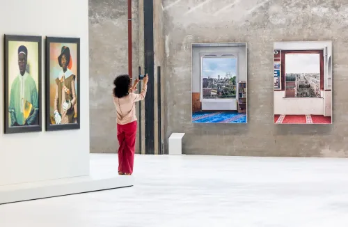 Some of the art pieces on display at Fenix in Rotterdam