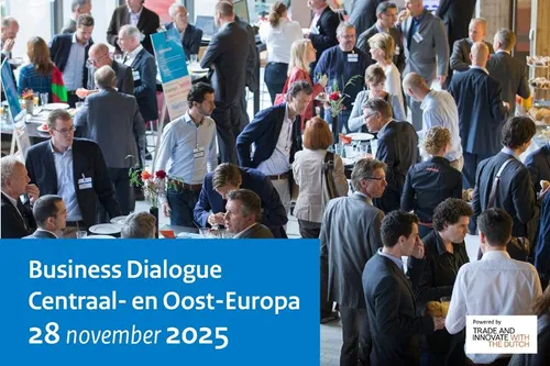 Image of people at an RVO event. Superimposed block with title.