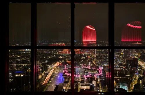 Photo of Rotterdam by night, as one would see, dining at Celest.