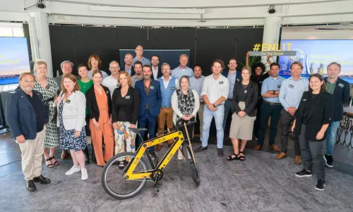 Group photo of participants of Enlit on the Road in Rotterdam 2022