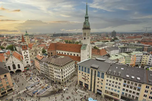 Overview photo of part of Munich's city centre