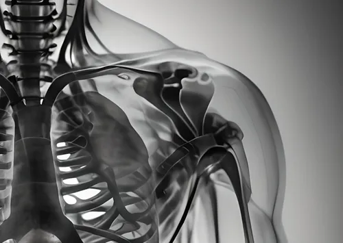Image of an x ray of a shoulder