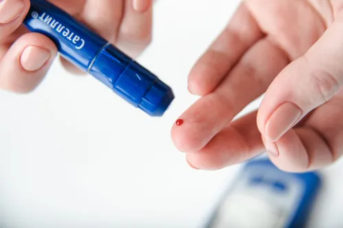 Diabetes check on the finger